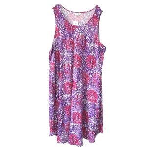 Tamsy Sleeveless Print Umbrella Dress | One size fits all